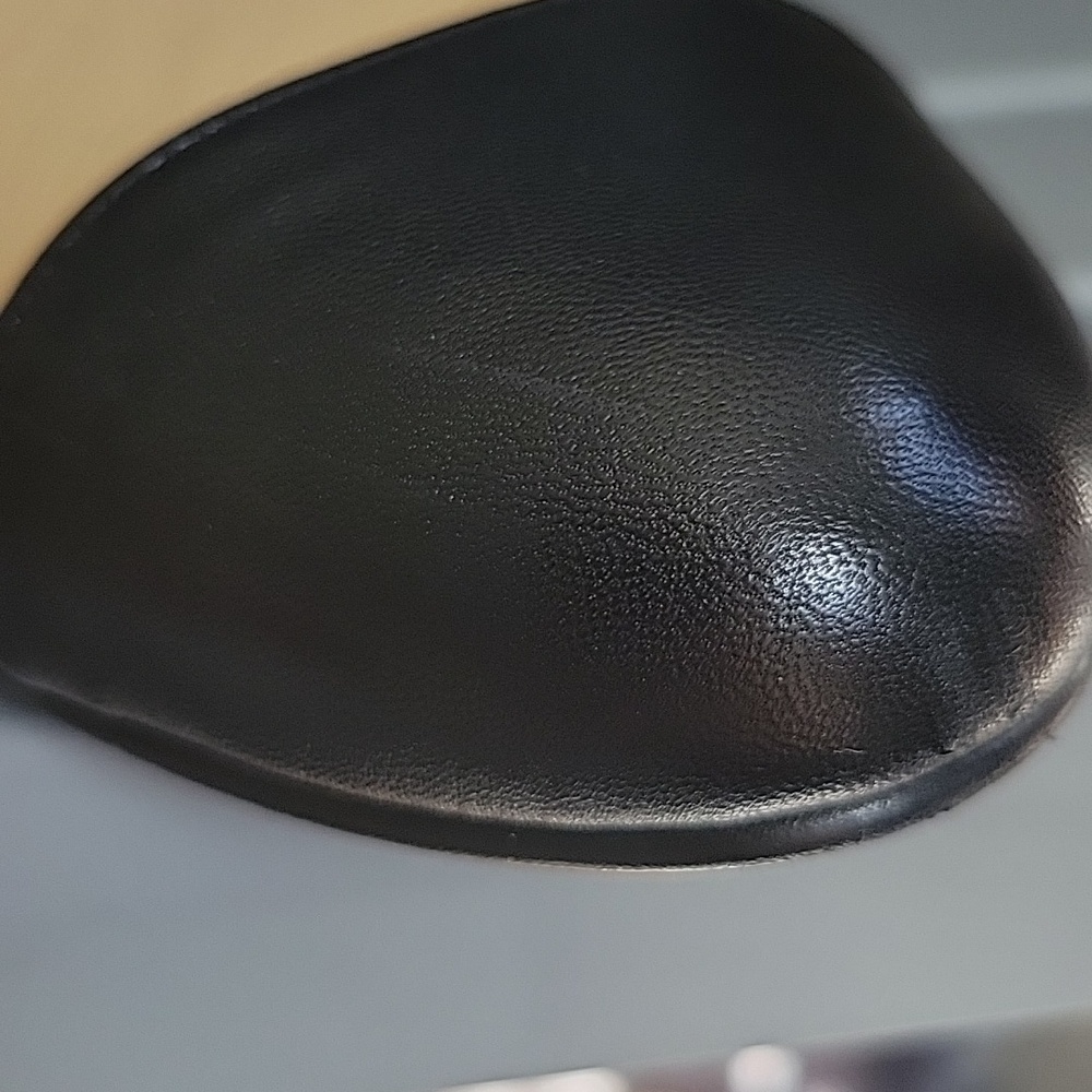 French Sole FS NY Spring Tan Black Toecap Slingbacks Size 8.5 Block Heel - Picture 9 of 9